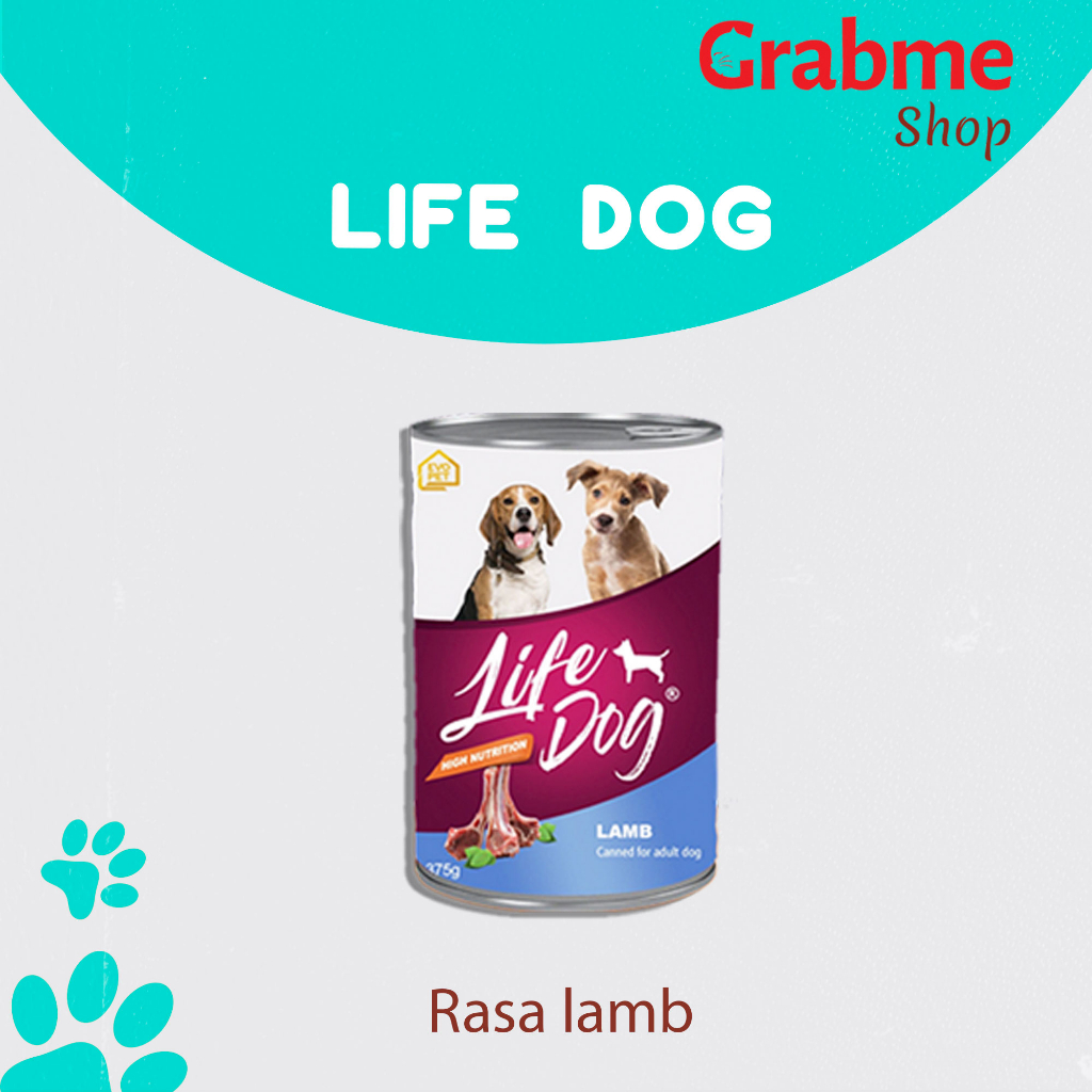 Makanan Anjing Kaleng Wet food LIFE DOG Can All Stage 375gr