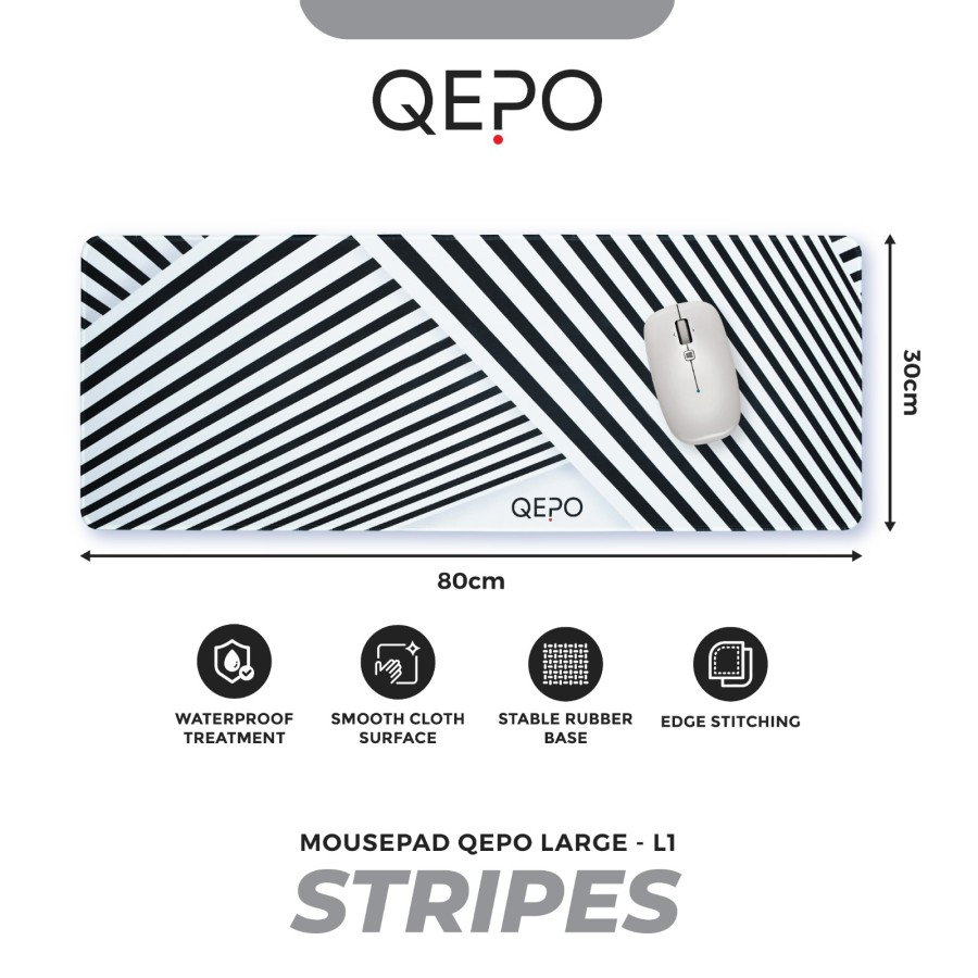 Mousepad gaming qepo rubber extended 80x30 cm Large anti slip type speed smooth L3 L2 L1 - alas mouse pad mat