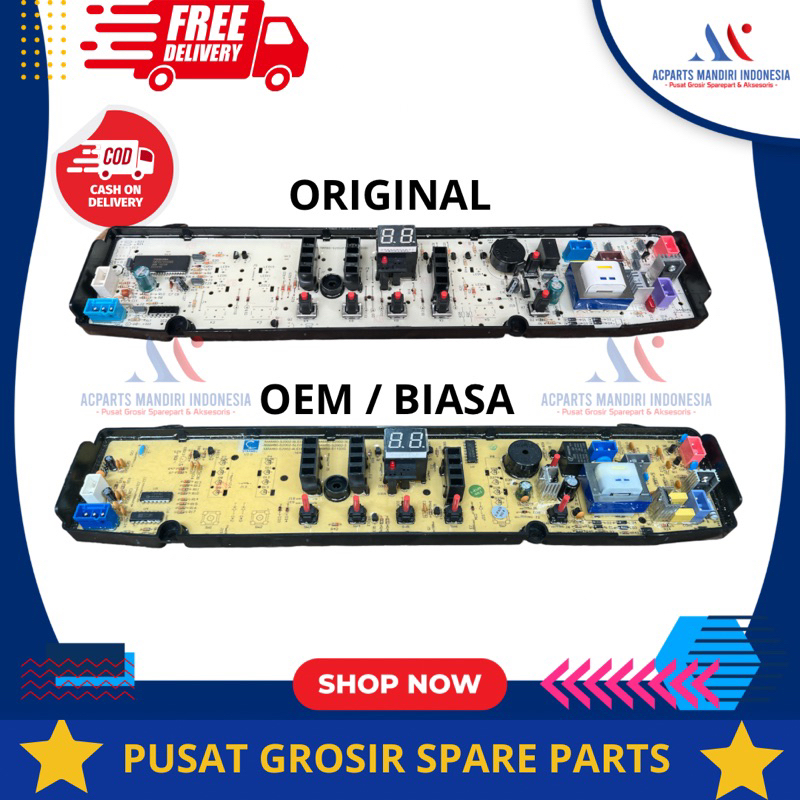 POLYTRON PAW-8010LM FUZZY LOGIC modul pcb mesin cuci Top Loading