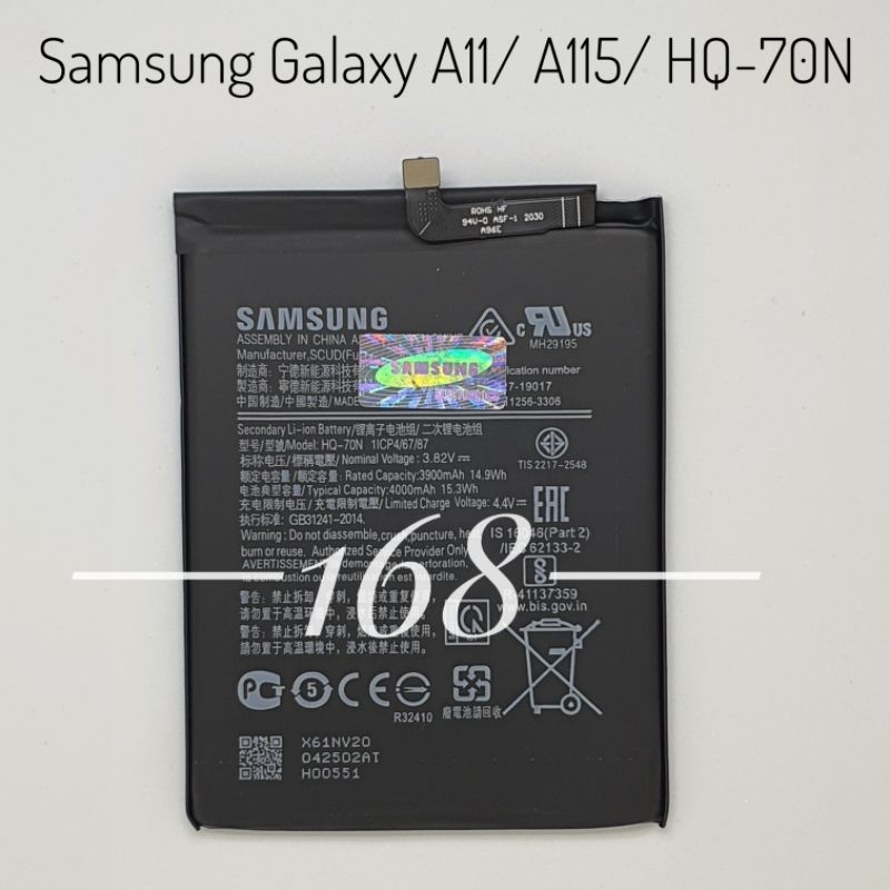 Baterai Batre Batrai Samsung Galaxy A11 A115 Batere Samsung HQ-70N Original Battery