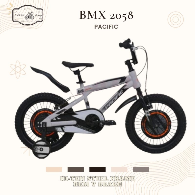 Sepeda Anak Laki Cowo Bmx Pacific 2058 Hi-ten Steel Frame Rem V Brake