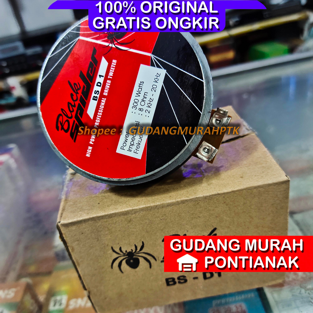 DRIVER TWEETER 300 WATT Magnet Besi TWITTER BLACK SPIDER TYPE BS D1 Blackspider 300W 300WATT KUALITAS ATAS