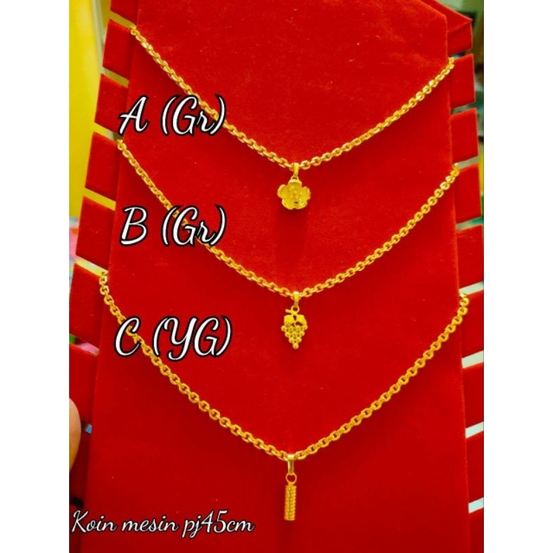 kalung nori medan awet pakai harian wrn kuning24k