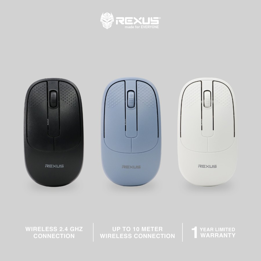 Mouse Wireless Rexus Q5 Silent Click Free Baterai