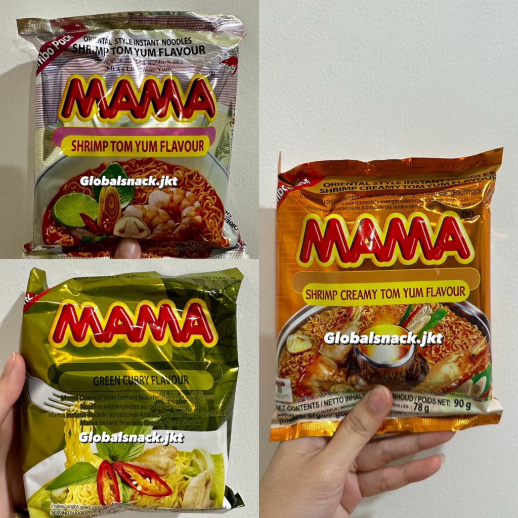 

MAMA ORIENTAL STYLE INSTANT NOODLES SHRIM TOMYUM / CREAMY TOM YUM / GREEN CURRY