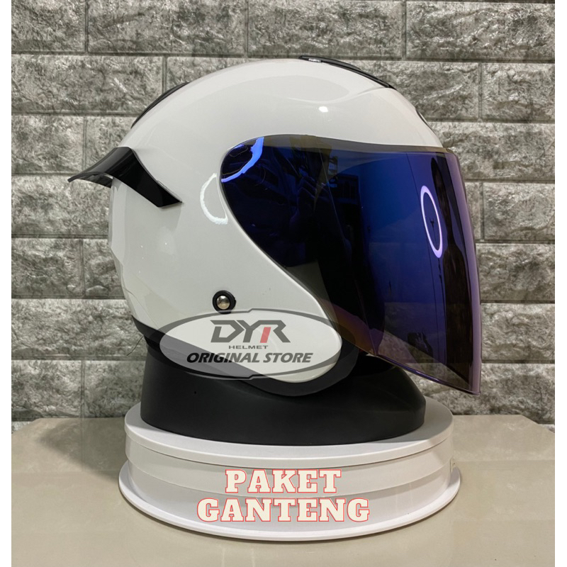 Helm Kyoto Original DYR Osaka Solid Half Face SNI Paket Ganteng