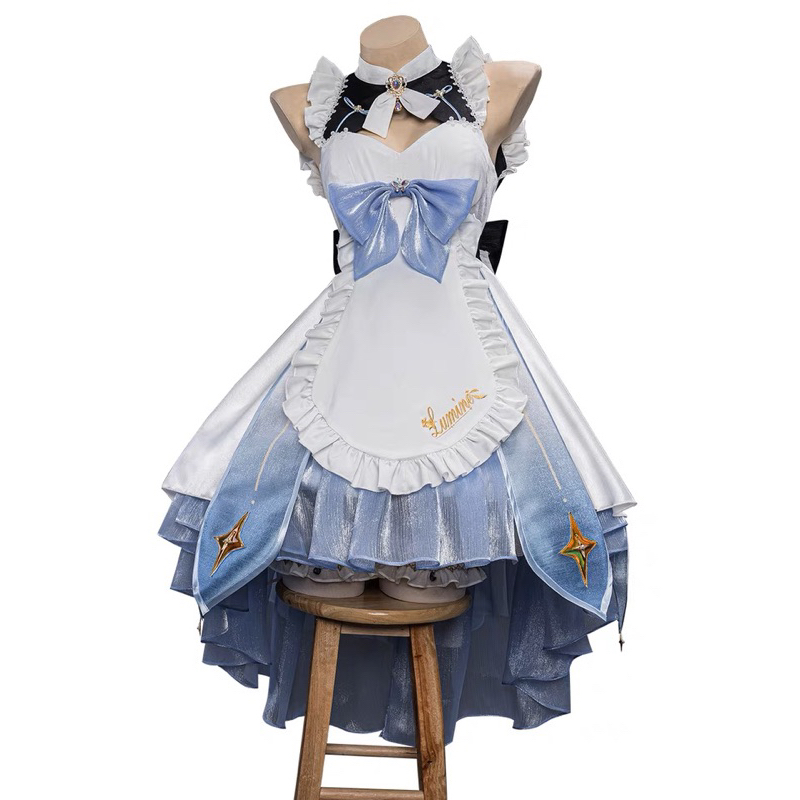 ready stock uwowo maid lumine costum cosplay