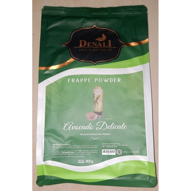 

Denali / DenalI frappe powder AVOCADO delicate 800 gram ( minuman serbuk rasa alpukat )