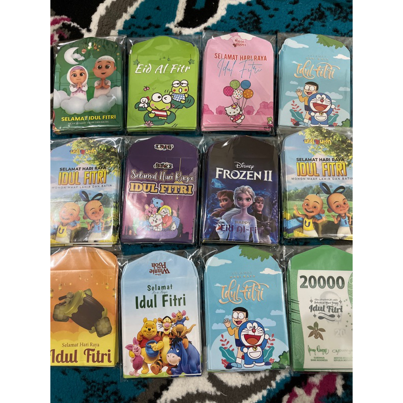 

Amplop lebaran Medium 7x11 isi 10 motif kartun
