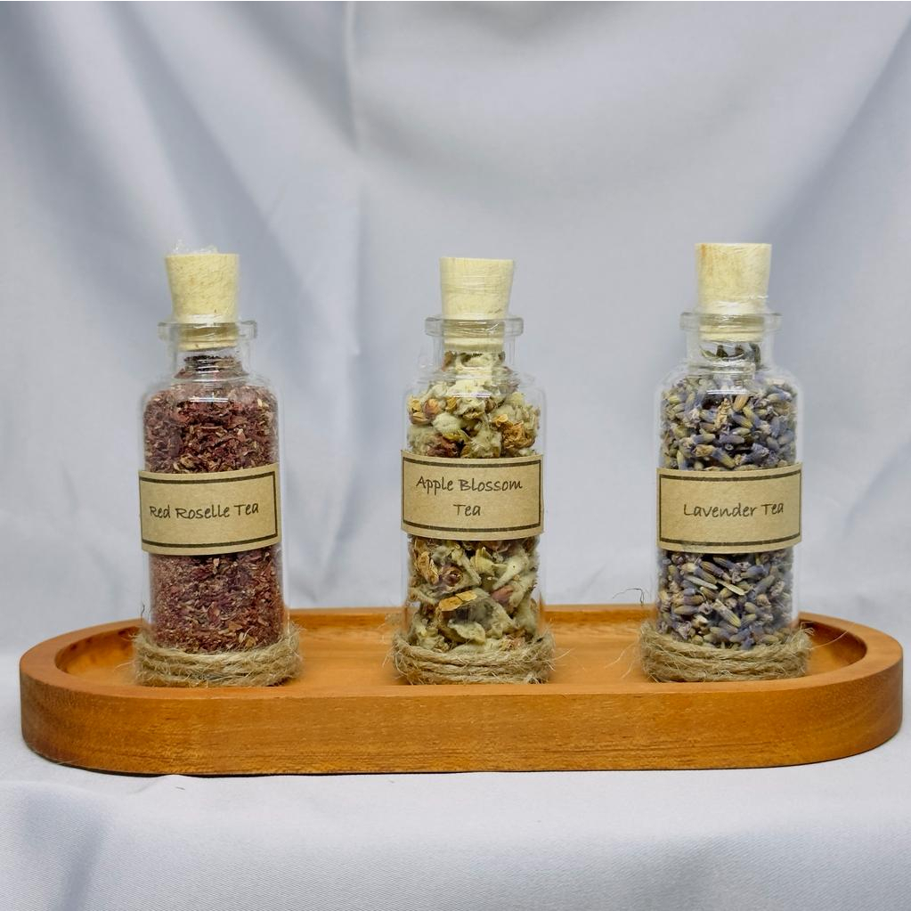 

TEH BUNGA HERBAL LAVENDER CHRYSANTHEMUM PEPPERMINT JASMINE LOTUS BUTTERFLY ROSELLE TEA - SATUAN BOTOL 35 ml TANPA BOX HAMPERS