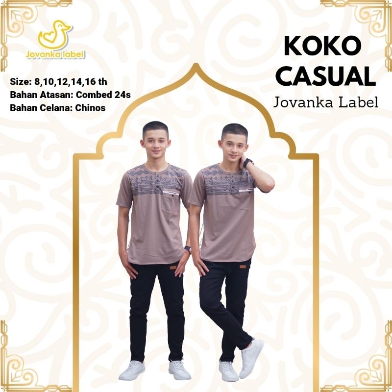 Ready ‼️ Set Koko Casual By Jovanka Label Set Koko Bahan Nyaman Teen series bisa Cod