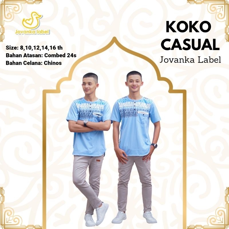 Ready ‼️ Set Koko Casual By Jovanka Label Set Koko Bahan Nyaman Teen series bisa Cod