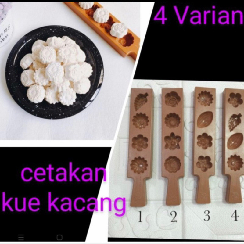 cetakan kue kacang / kue satu ketok bunga daun / kue bangkit mix bunga import malaysia / sin lian kemiri biji pala daun bunga