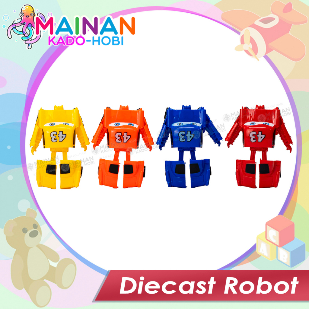 HADIAH KOLEKSI MAINAN ANAK ROBOT TRANSFORM DIECAST CAR MOBIL VANGUARD