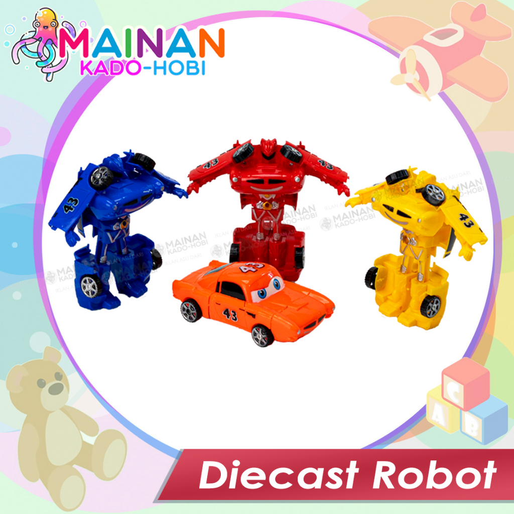 HADIAH KOLEKSI MAINAN ANAK ROBOT TRANSFORM DIECAST CAR MOBIL VANGUARD