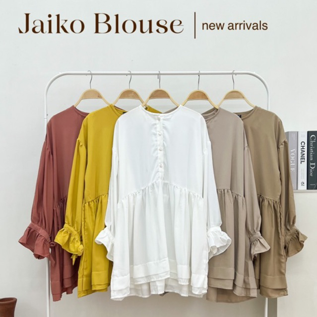 JAIKO BLOUSE | blouse kancing depan berbahan polyster