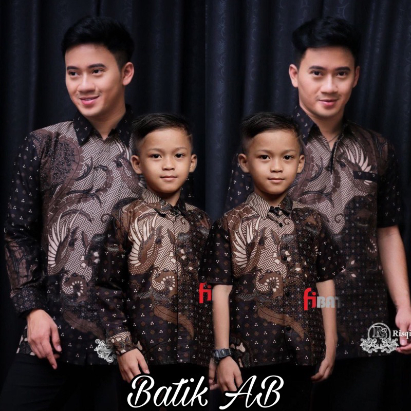 Kemeja batik anak laki-laki lengan panjang usia 2-13 Tahun batik premium kualitas super harga murah // Couple Batik Ayah Dan Anak cowok