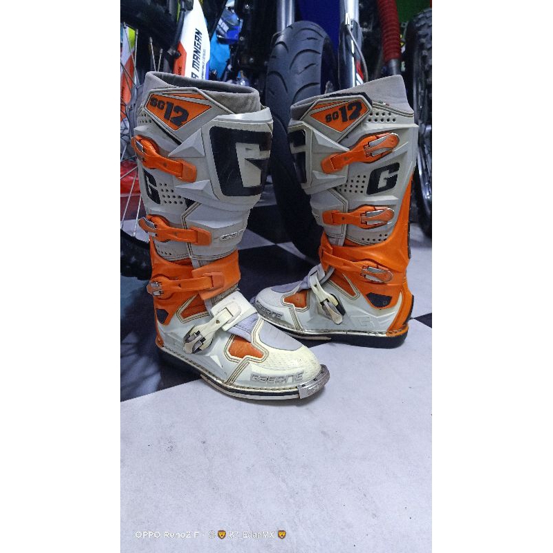 sepatu cross Gaerne SG12 putih/sepatu trail gaerne SG12