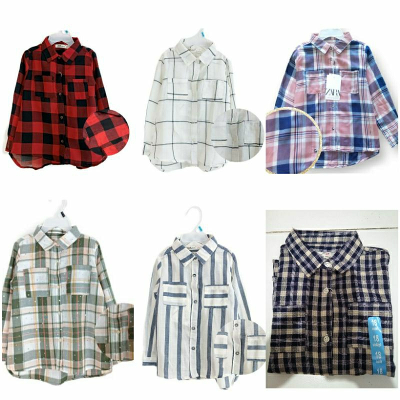 kemeja tunik zara anak perempuan