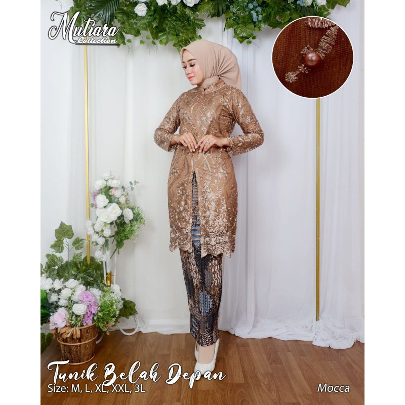 KEBAYA ORIGINAL//TUNIK BELAH DEPAN//SERAGAMAN KELUARGA//BAJU PESTA LAMARAN//KEBAYA WISUDA//BAJU LEBARAN//BAJU KONDANGAN//KEBAYA MODERN//BY MUTIARA COLLECTION