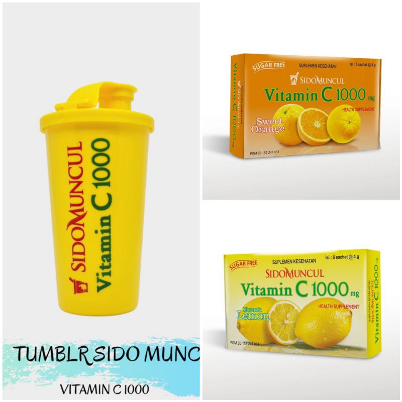 UC 1000 Sidomuncul isi 6 sachet / You C Vitamin C1000 1 Box / Sidomuncul C 1000