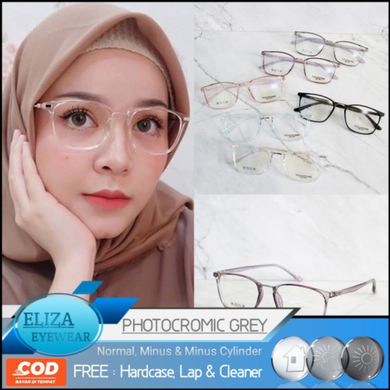 kacamata (2166) photocromic antiradiasi| blueray| minus