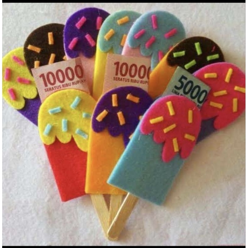 

12 pcs ampau lebaran model es krim/amplop lebaran