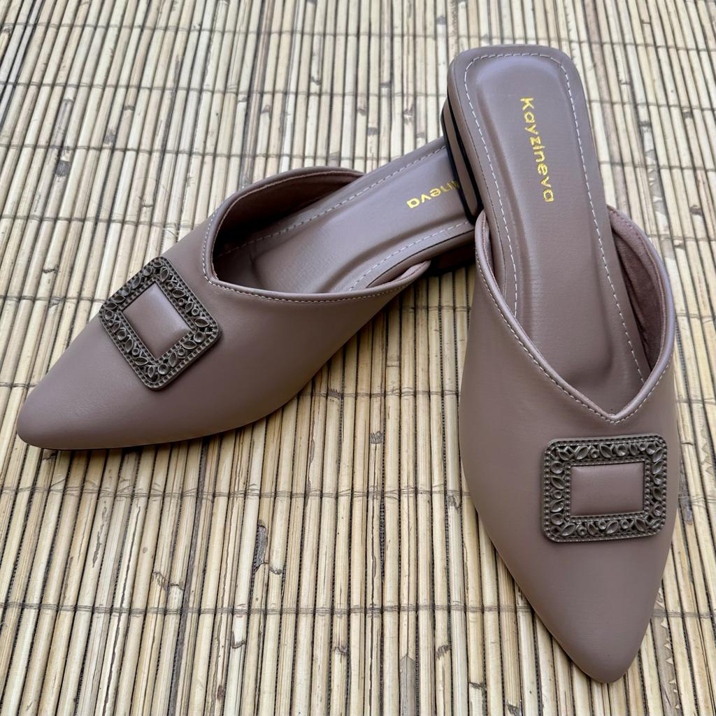 Kayzineva Sepatu Sandal Mules Wanita Hak 3cm