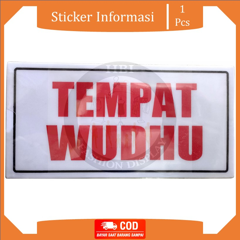 

Stiker Papan Nama Tempat Wudhu