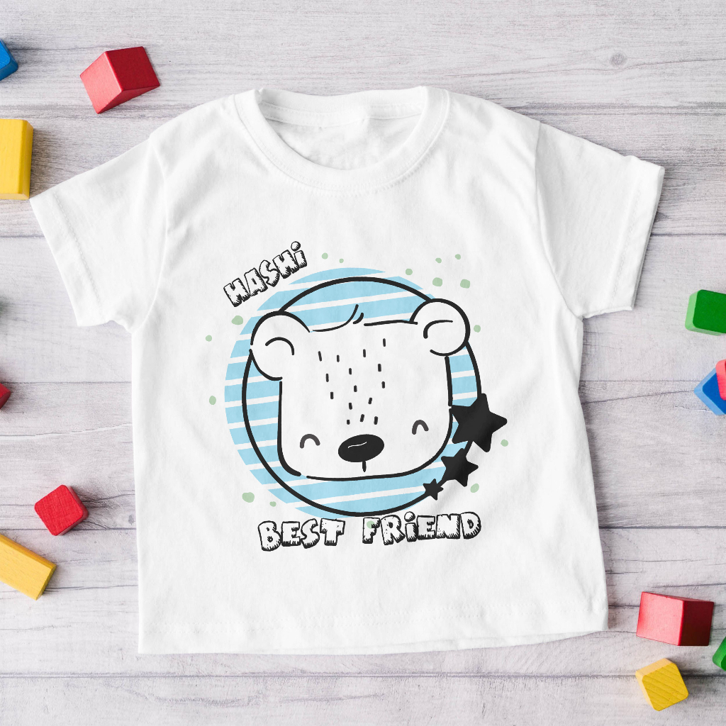 Kaos Anak Hashi Best Friend Bear - Atasan Anak Laki Laki dan Perempuan