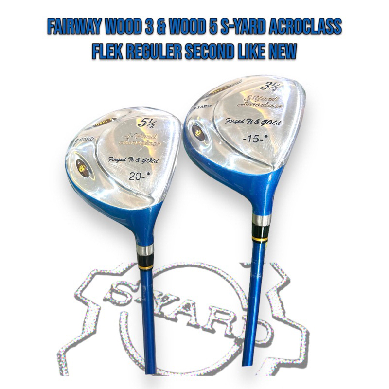 Stick Golf Fairway Wood 3 & Fairway Wood 5 S-YARD ACROCLASS Second Original - Stick Golf Wood 3 & Wo