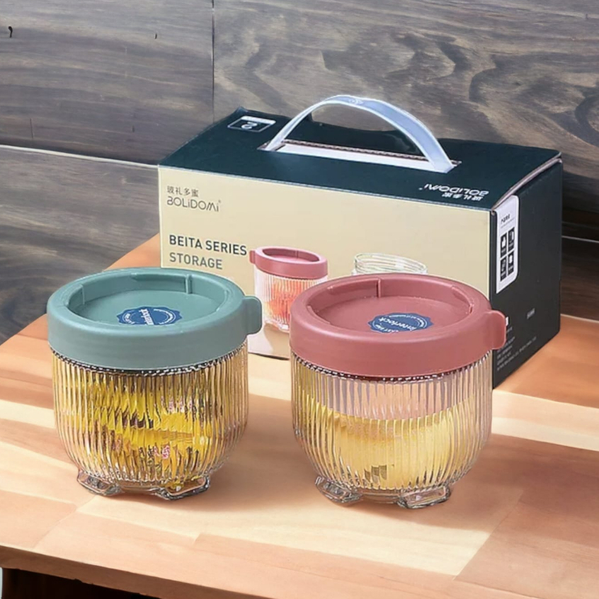 toples snack 2 in 1 - toples kaca premium food storage toples permen