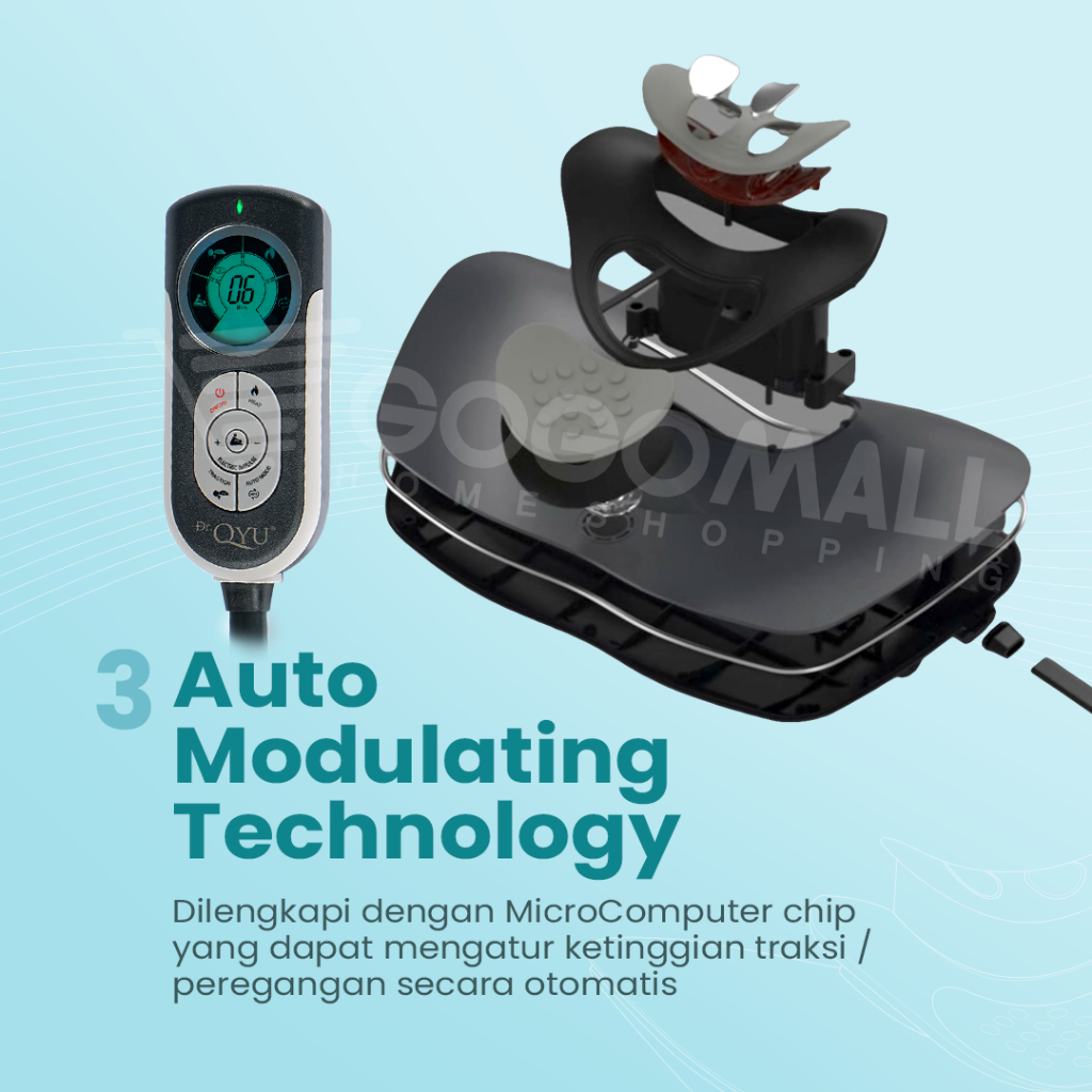 Dr. Qyu Cervical Traction Device Alat Terapi Nyeri Leher dan Saraf Kejepit Originall Bergaransi