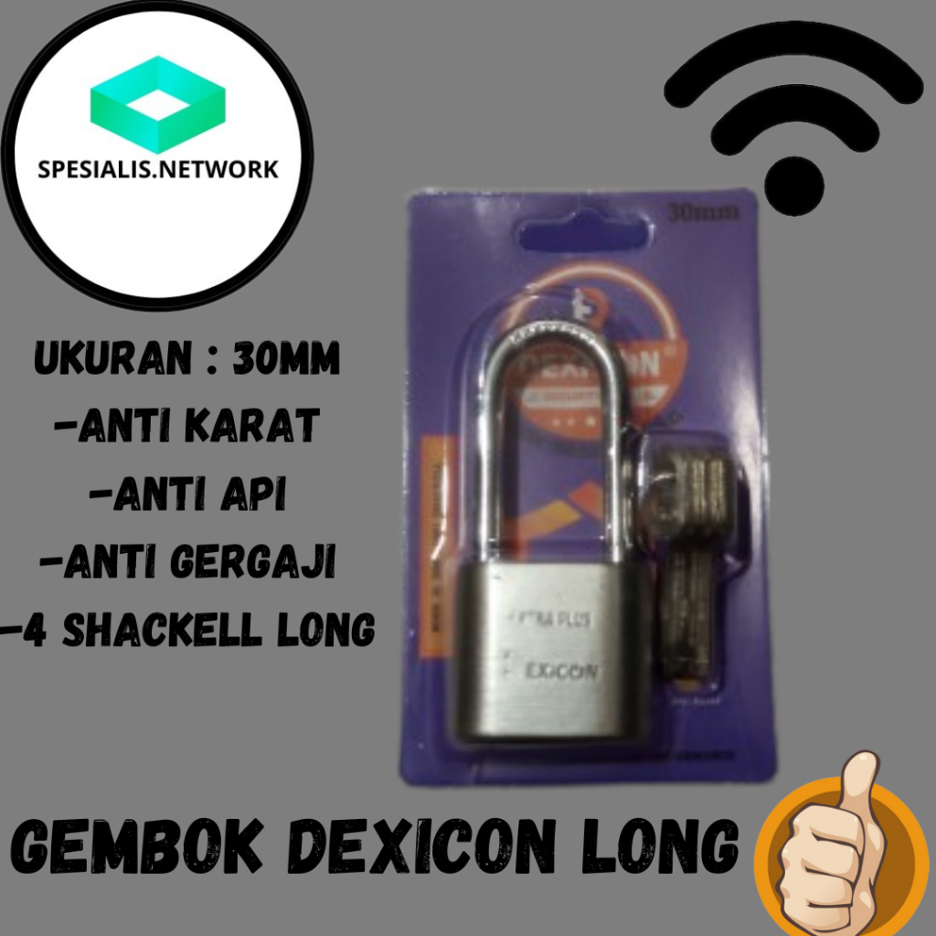 GEMBOK DEXICON LONG 30MM PADLOCK LONG