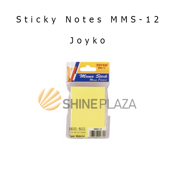 

Memo Tempel Sticky Notes Joyko MMS-12 - Kertas Stick Note Pad Warna Joyko