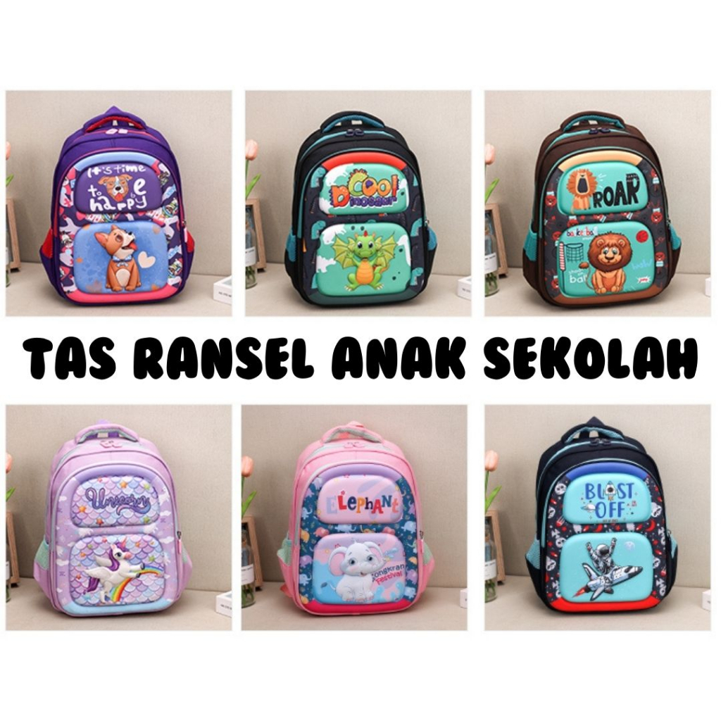 [MONA] Tas Ransel Anak Sekolah Karakter imut dan Lucu Cakep Kualitas Import Premium -M0232