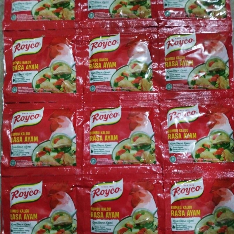 

Penyedap rasa Royco rasa Ayam & Sapi 8gr, 1 renteng isi 12pcs