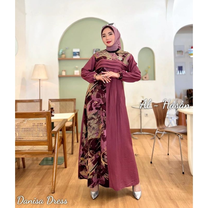 DANISA DRESS by Alhasan / GAMIS POLO LINEN PREMIUM / DRESS LEBARAN VIRAL