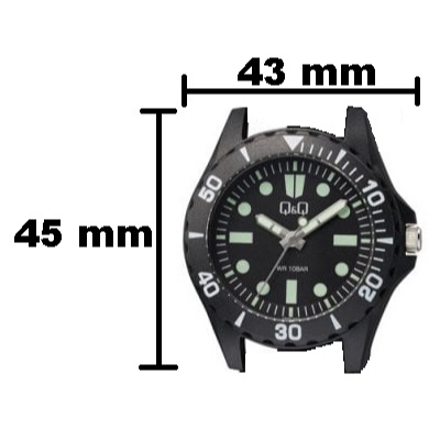 SALE Jam Tangan Pria Sporty Casual Rubber Analog Original Q&amp;Q QNQ QQ VS26 Series