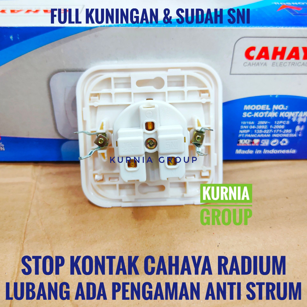 STOP KONTAK IB CAHAYA RADIUM CHILD PROTECTION LUBANG SOKET TUSUK COLOKAN TANAM TEMBOK SNI TERMURAH