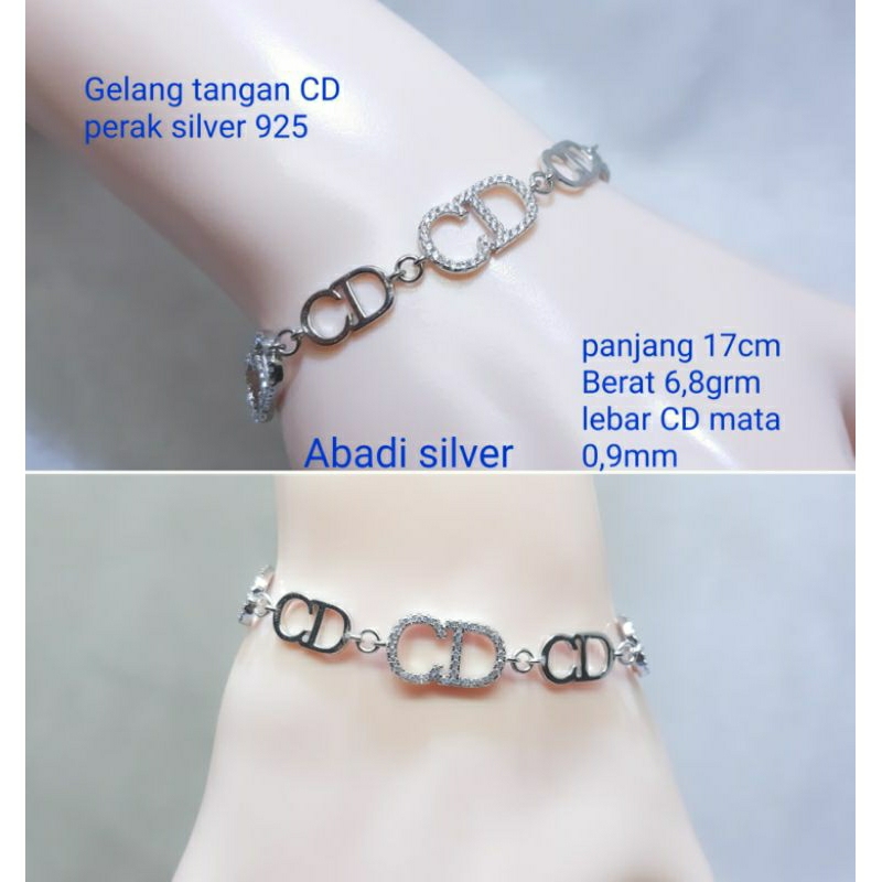 Gelang tangan perak silver 925 gelang wanita CD