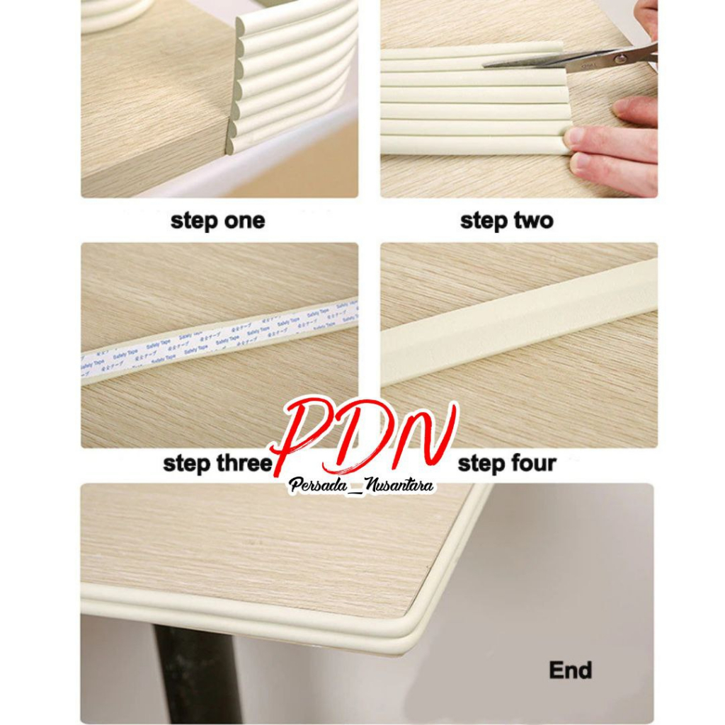 LIS BUMPER STRIP PINGGIRAN MEJA PELINDUNG TEPI MEJA 76 MM X 2M KARET PENGAMAN SUDUT BAYI TEBAL BABY SAFETY KURSI TANGGA PN175
