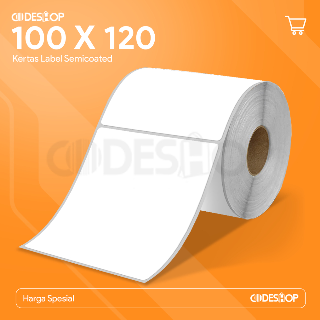 

Codeshop Stiker Label Barcode 100x120mm Semicoated 1 Line 500 Pcs