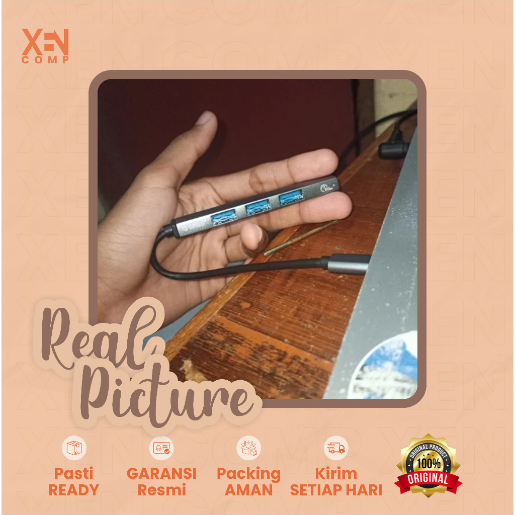 USB Hub Type C Orico AH13 4 Port Type C to USB 3.0 Original Garansi Resmi