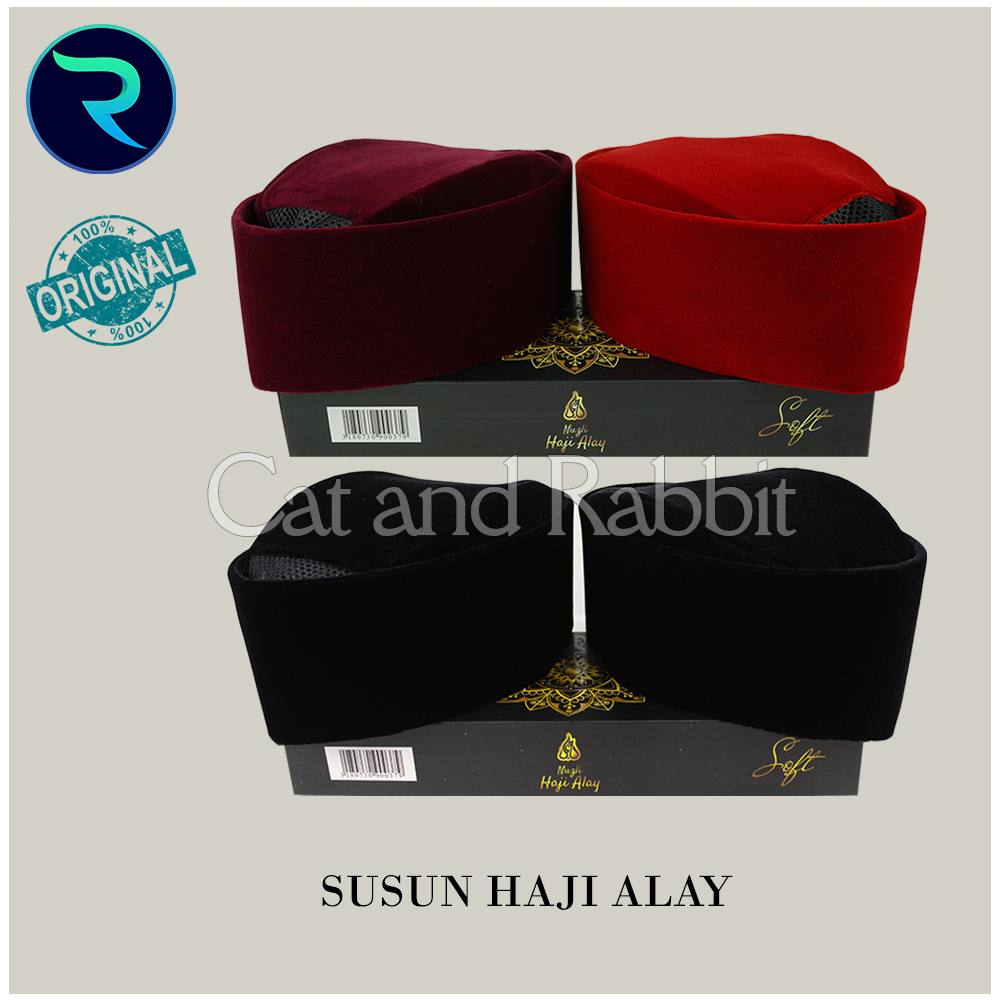 Peci Songkok SUSUN HAJI ALAY Tinggi 8 9 AC Non AC ORIGINAL Peci Kopiah Hitam Merah Maroon Polos Kope