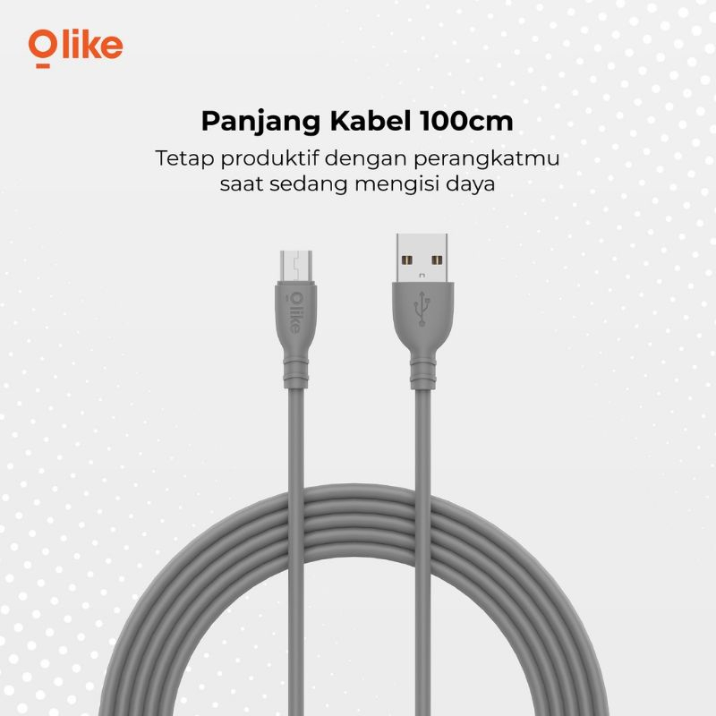 1 Toples 30pcs Olike Kabel Data D301 HP Android Type-C Micro USB Port Fast Charging Mix Color Panjang 100 cm BY.SULTAN
