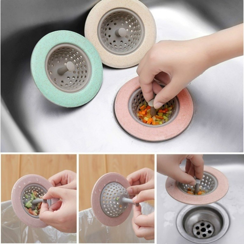 Saringan Saluran Wastafel / Kitchen Sink Colander Silicone Drain Hair Catcher Saringan - RANDOM