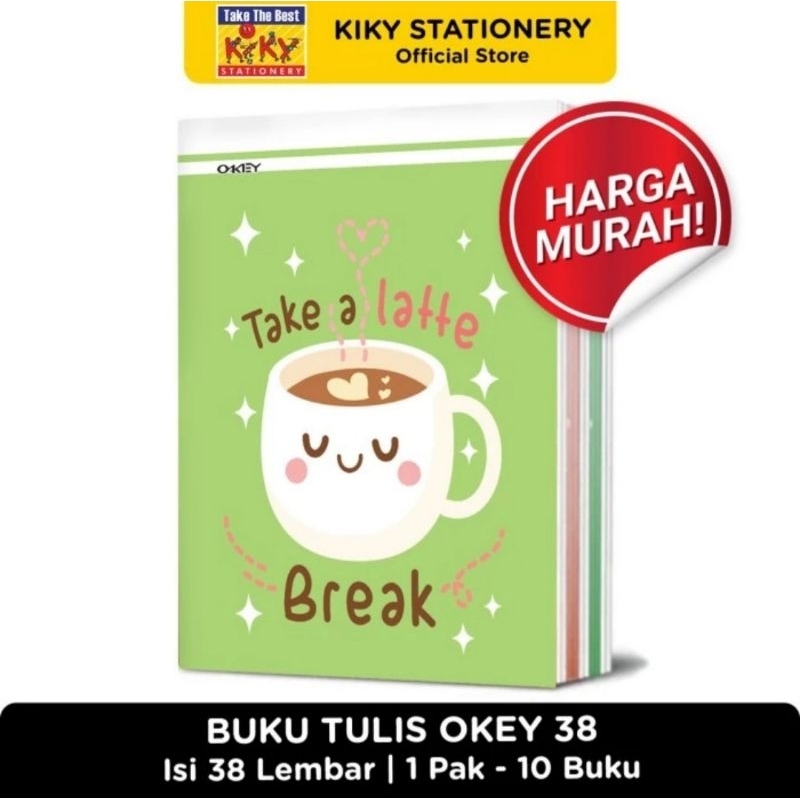 

Okey Buku Tulis 38 Lembar 1 Pak Isi 10 Buku Tebal