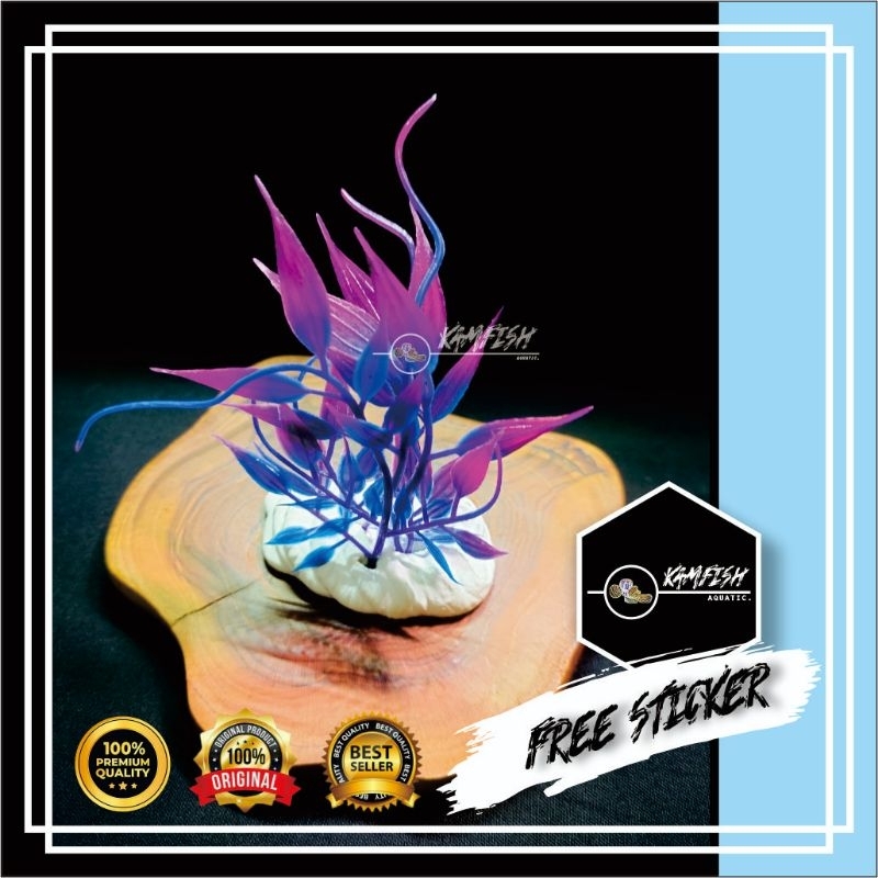 TANAMAN PLASTIK HIASAN AQUARIUM / HIASAN AQUASCAPE TANAMAN HIAS