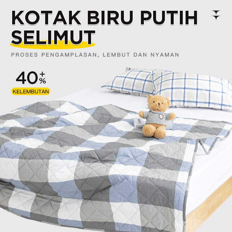 Selimut Katun Halus Bedcover Katun Aesthetic Ukuran 120 160 180CM